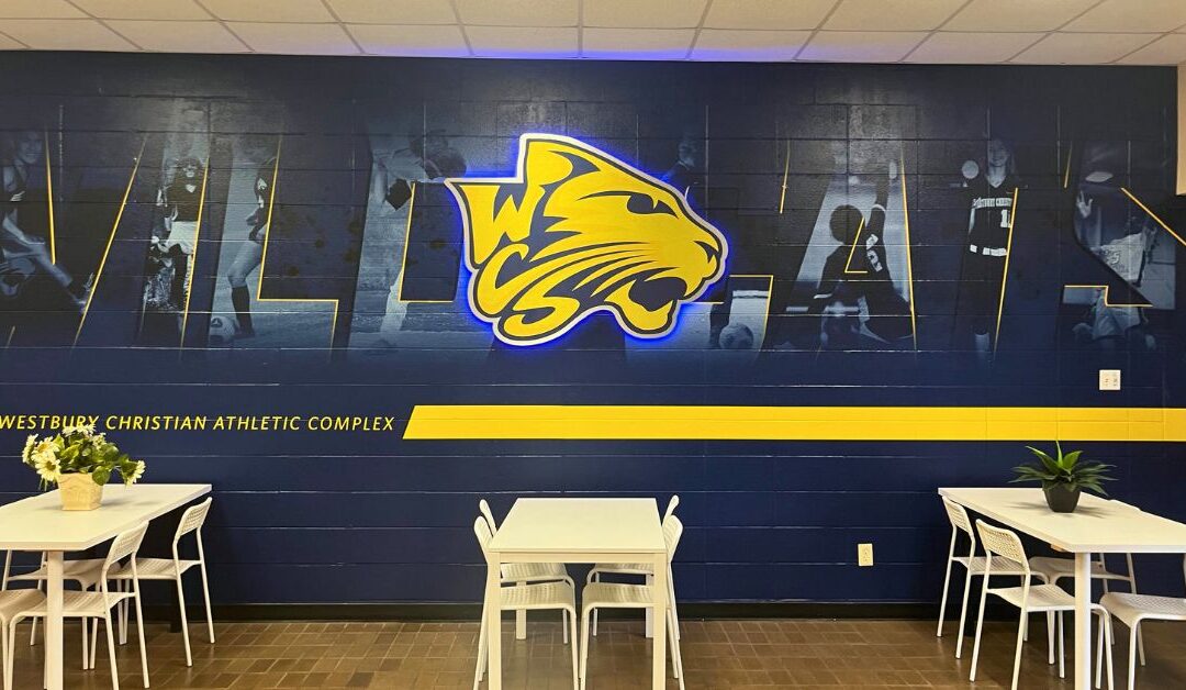 New branding at Westbury Christian Athletic Facility